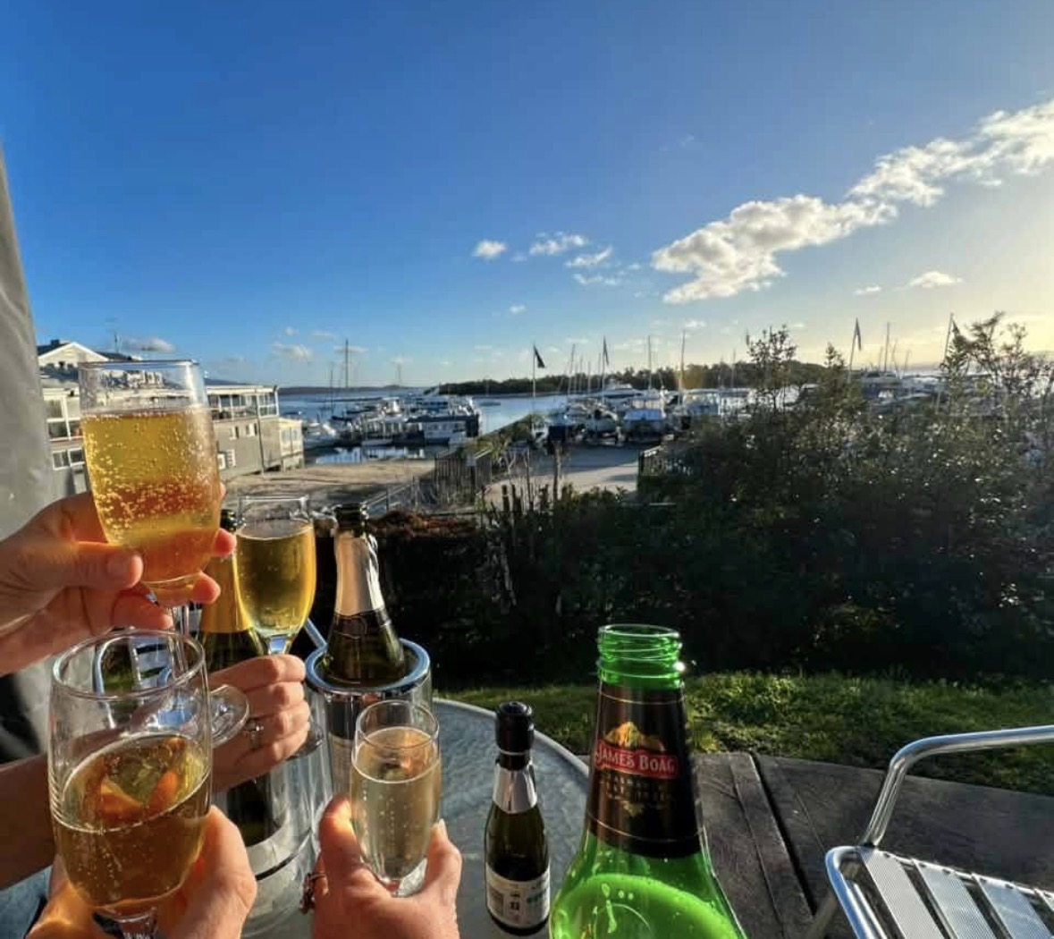 Members gathering at the Port Stephens Yacht Club clubhouse