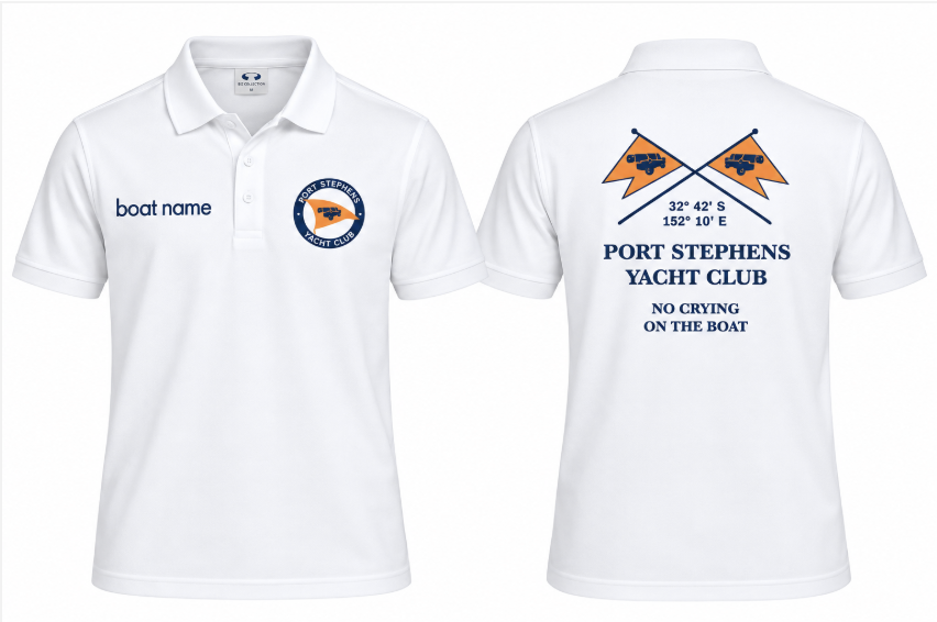 Men’s Short-Sleeve Polo — Front and Back